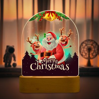 Merry Christmas Santa Claus Table Lamp Christmas Home Decor Light Warm White Light Gift for Christmas | Kids Room Decor Gift for Friends & Family